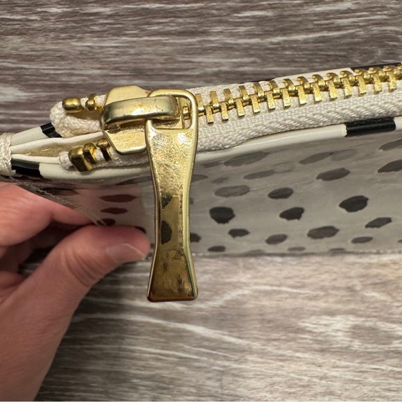 Kate Spade New York Flamingo Dot Zipper Top Pencil Pouch - Picture 6 of 9